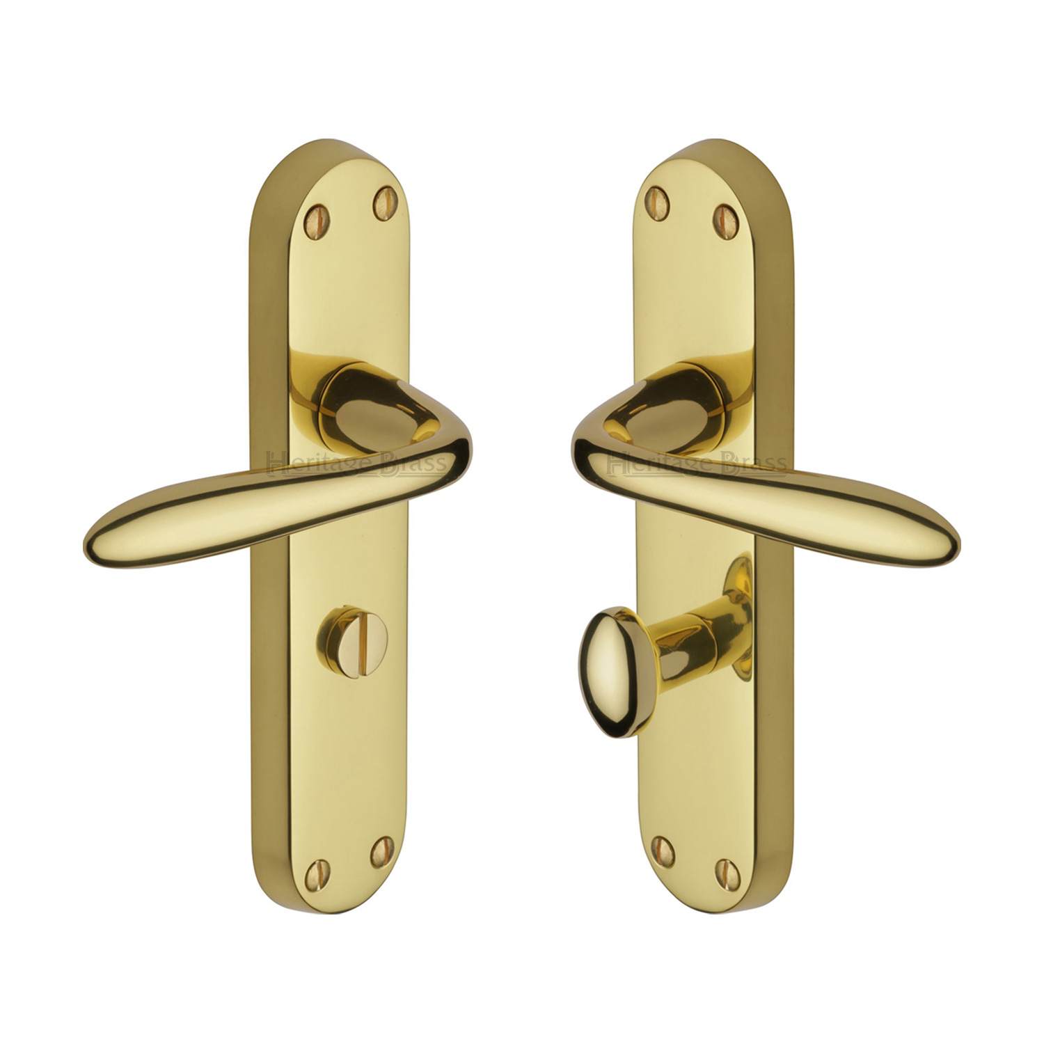 Heritage Brass Door Handle for Bathroom Sutton Design