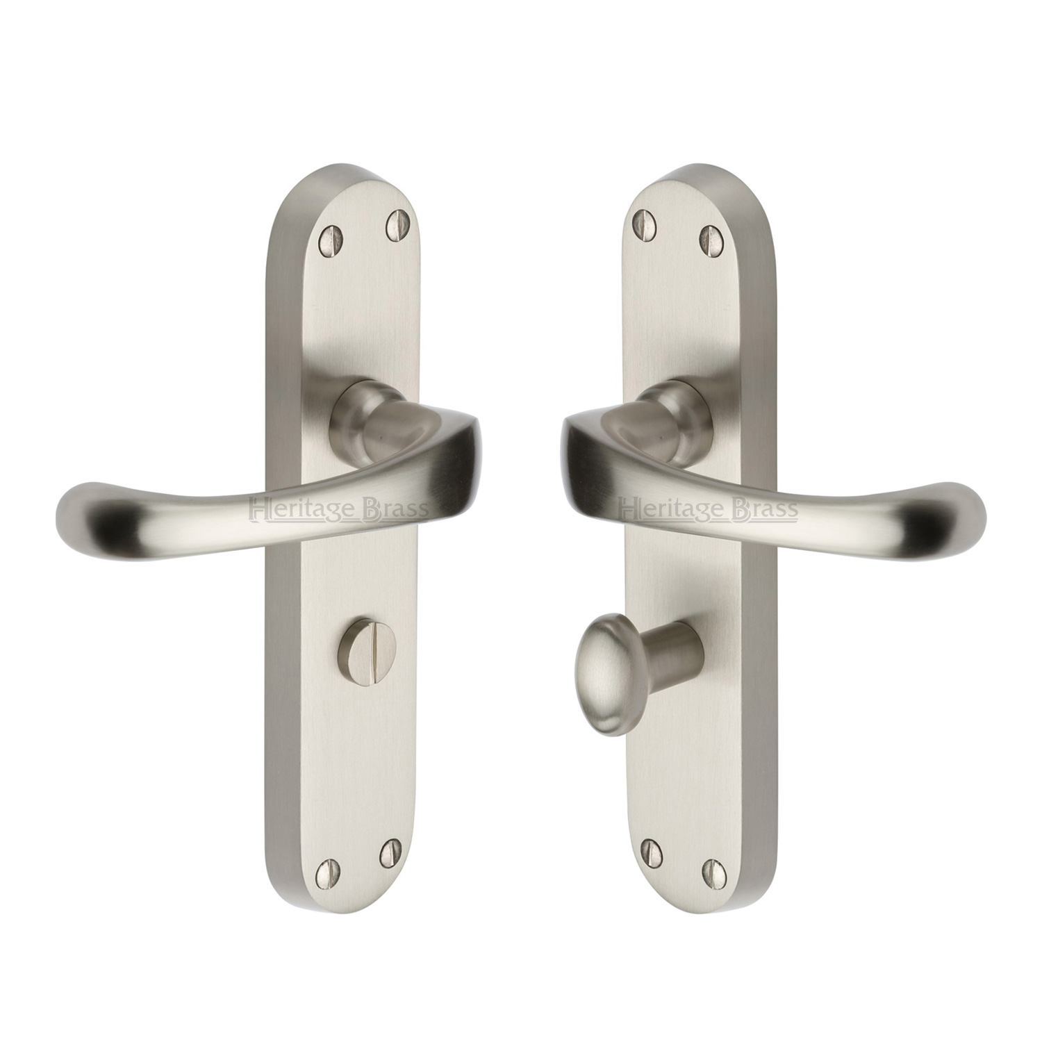 Heritage Brass Door Handle for Bathroom Gloucester Design
