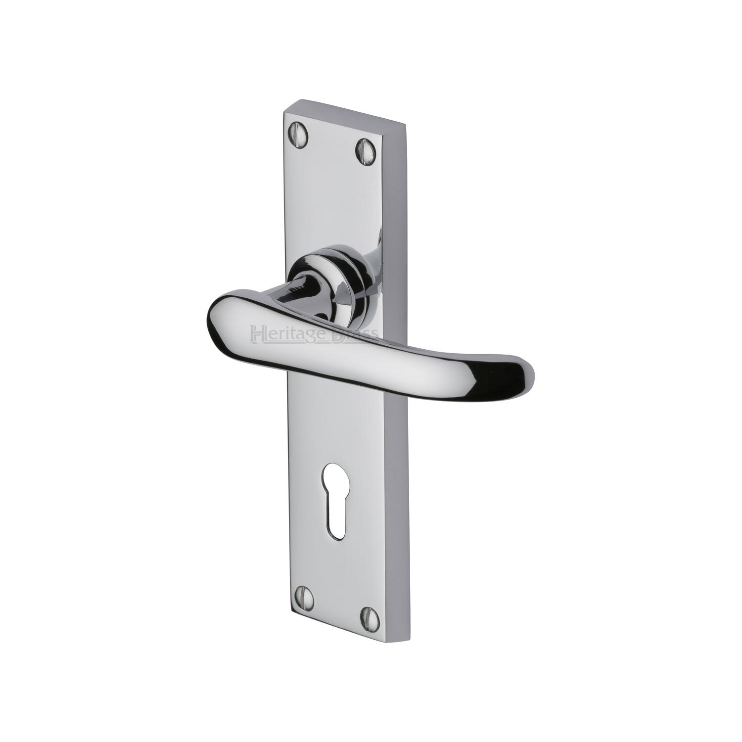 Heritage Brass Door Handle Lever Lock Windsor Design