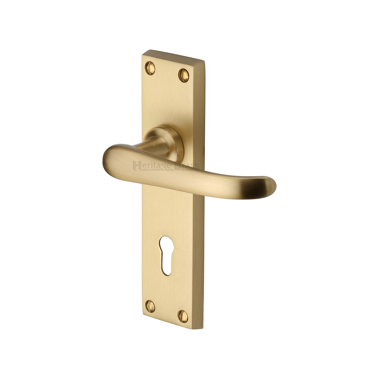 Heritage Brass Door Handle Lever Lock Windsor Design