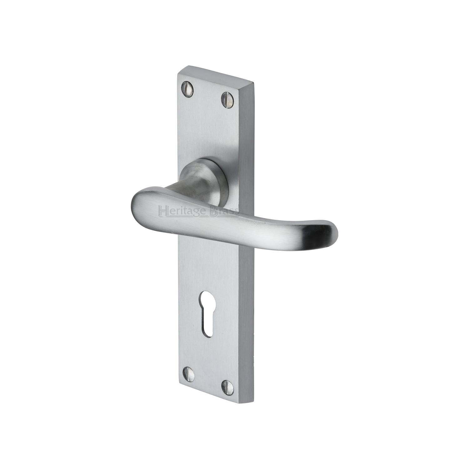Heritage Brass Door Handle Lever Lock Windsor Design