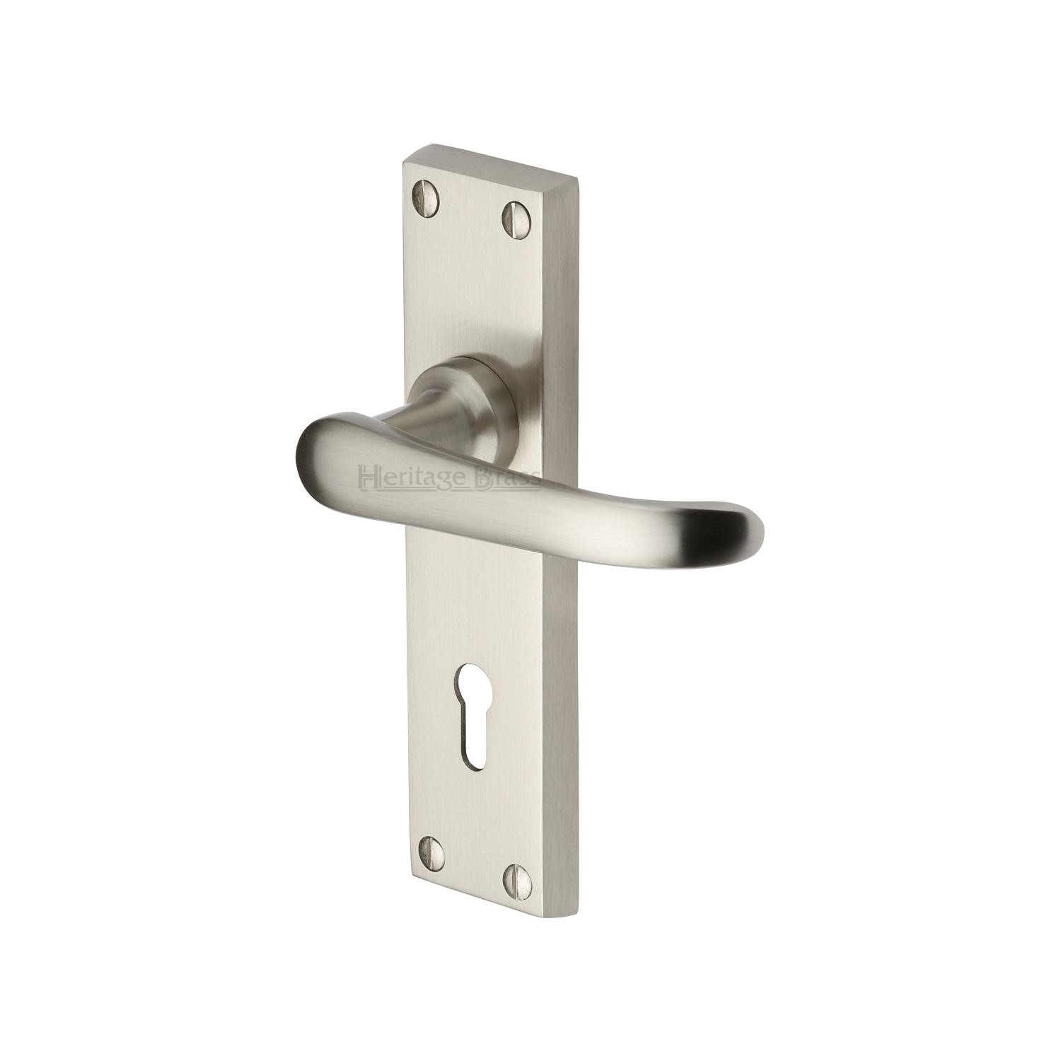 Heritage Brass Door Handle Lever Lock Windsor Design
