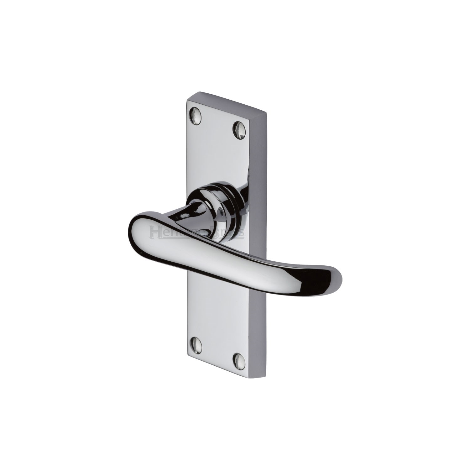 Heritage Brass Door Handle Lever Latch Windsor Short Design