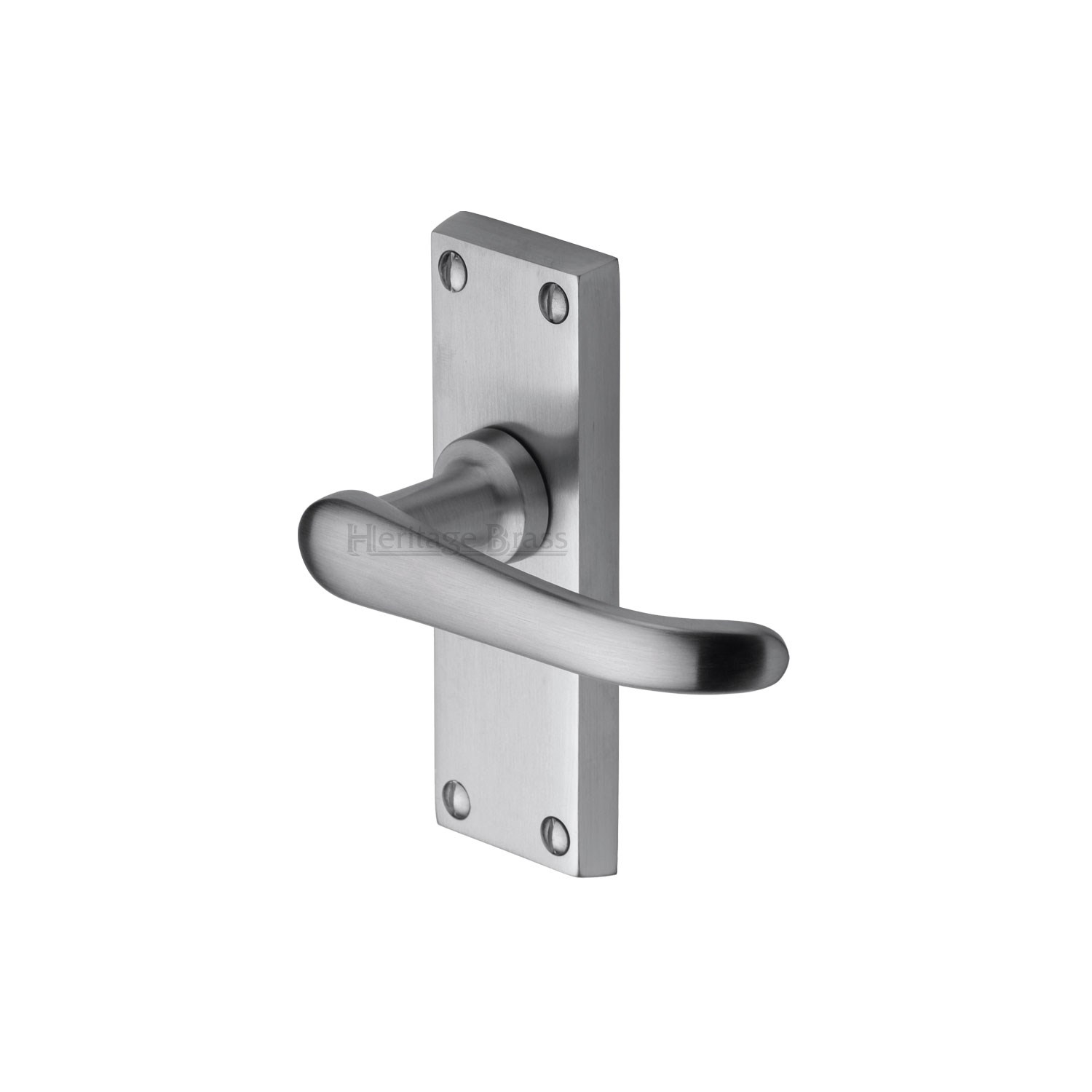 Heritage Brass Door Handle Lever Latch Windsor Short Design
