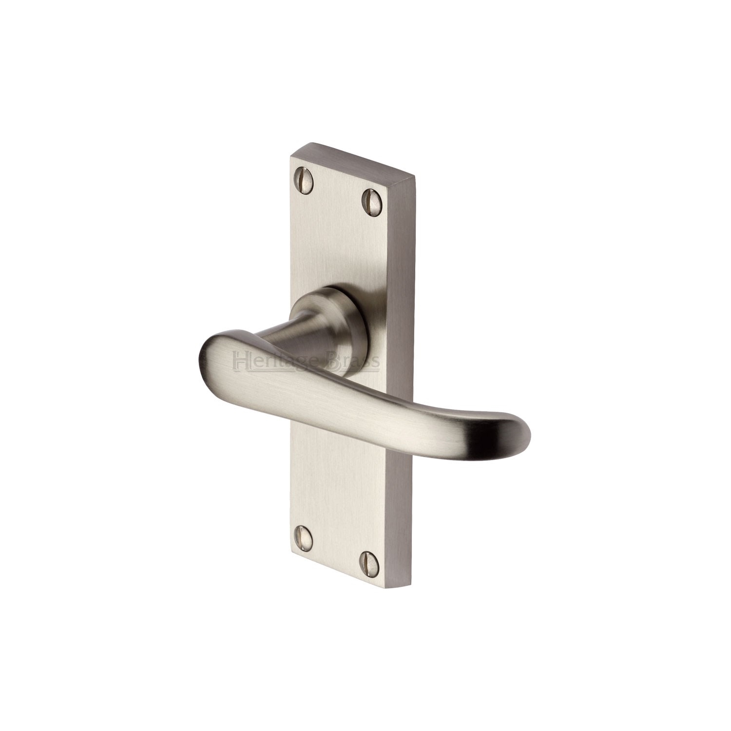 Heritage Brass Door Handle Lever Latch Windsor Short Design