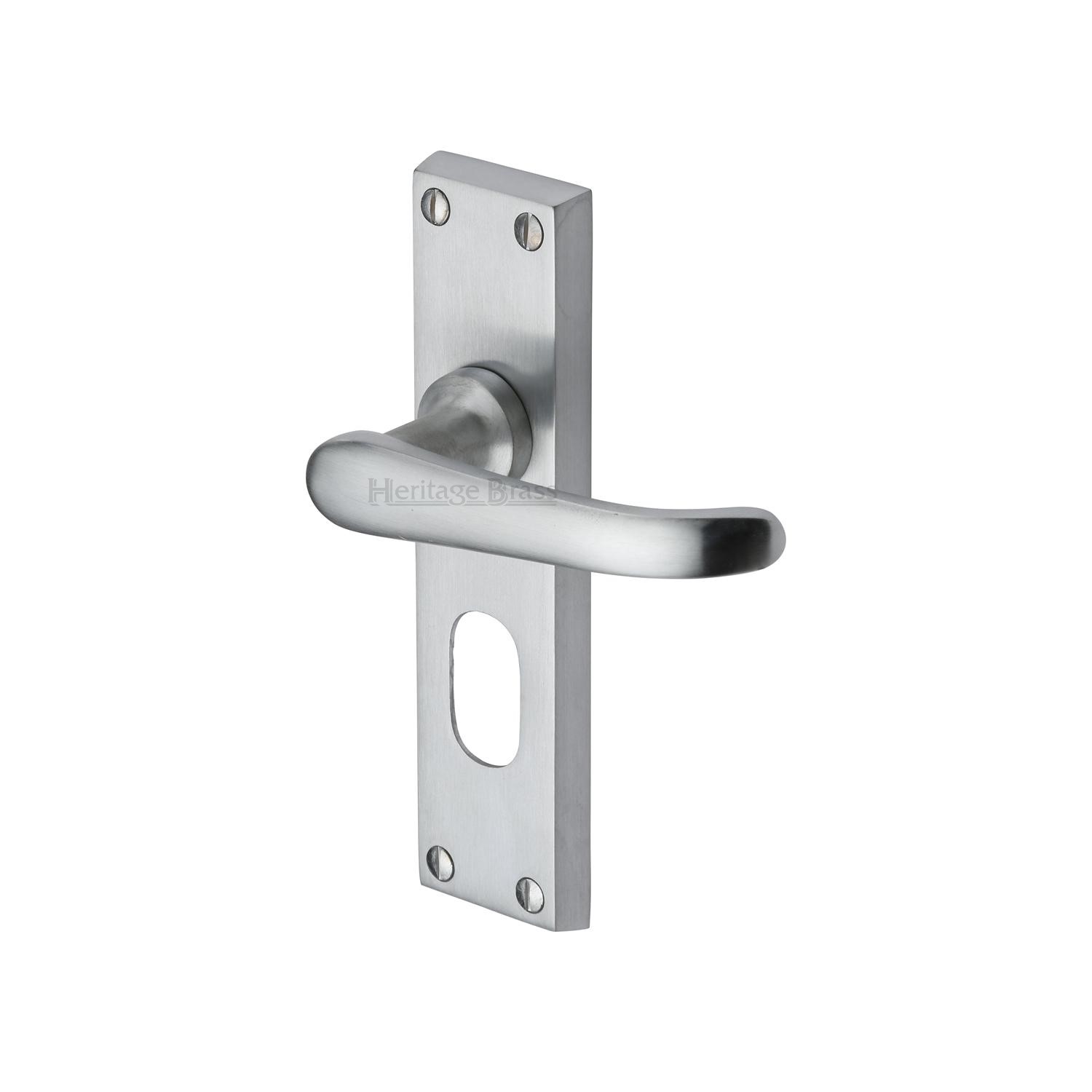 Heritage Brass Door Handle for Oval Profile Plate Windsor Design