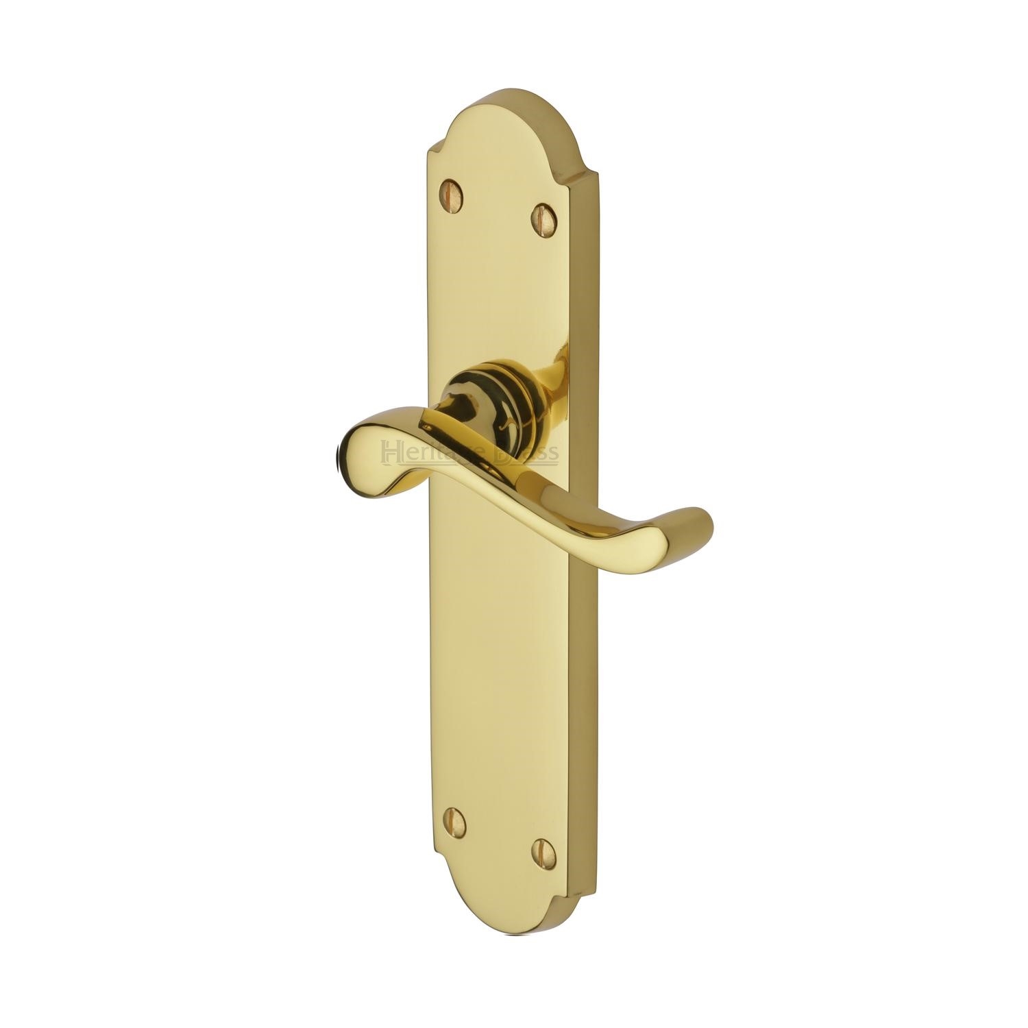 Heritage Brass Door Handle Lever Latch Savoy Long Design