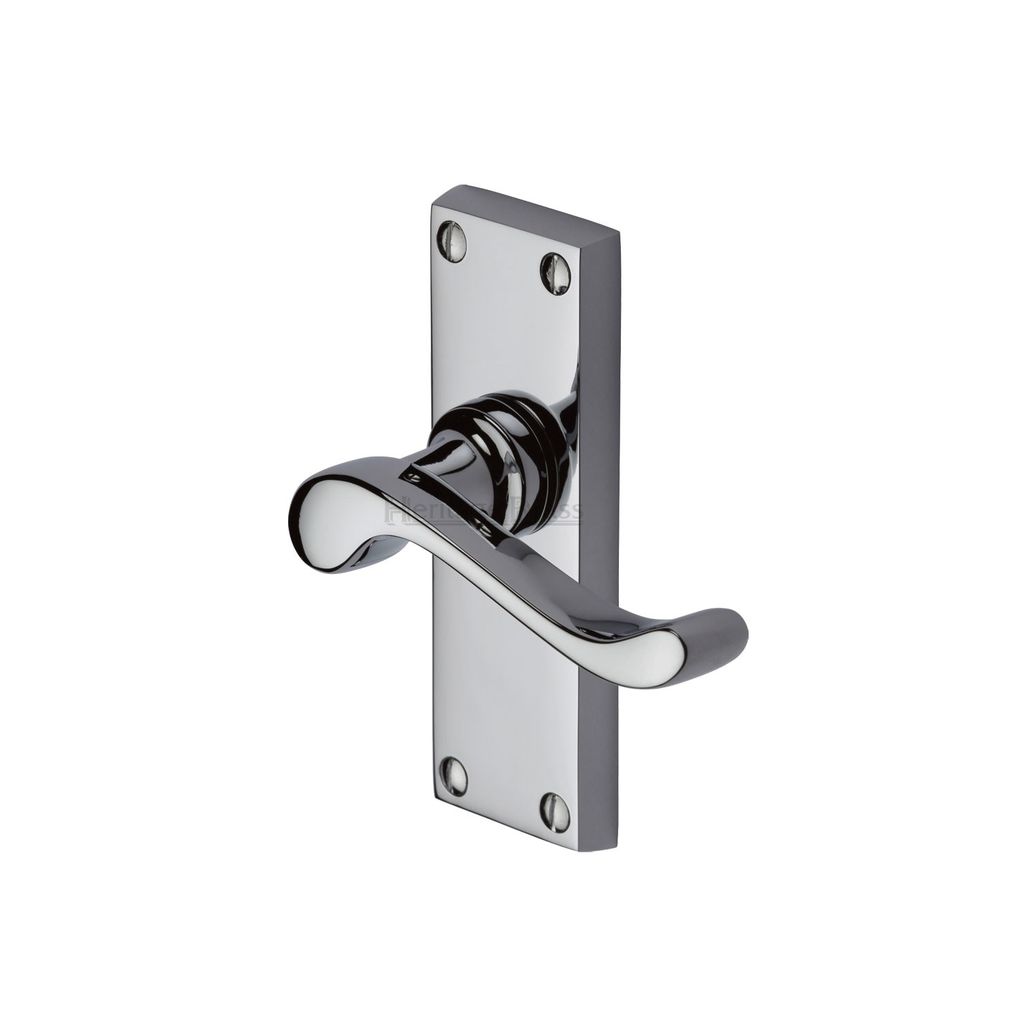Heritage Brass Door Handle Lever Latch Bedford Short Design