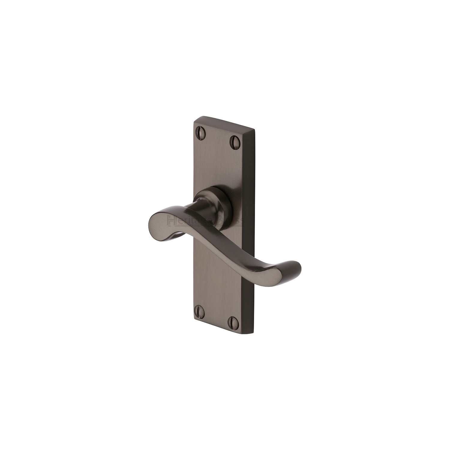 Heritage Brass Door Handle Lever Latch Bedford Short Design