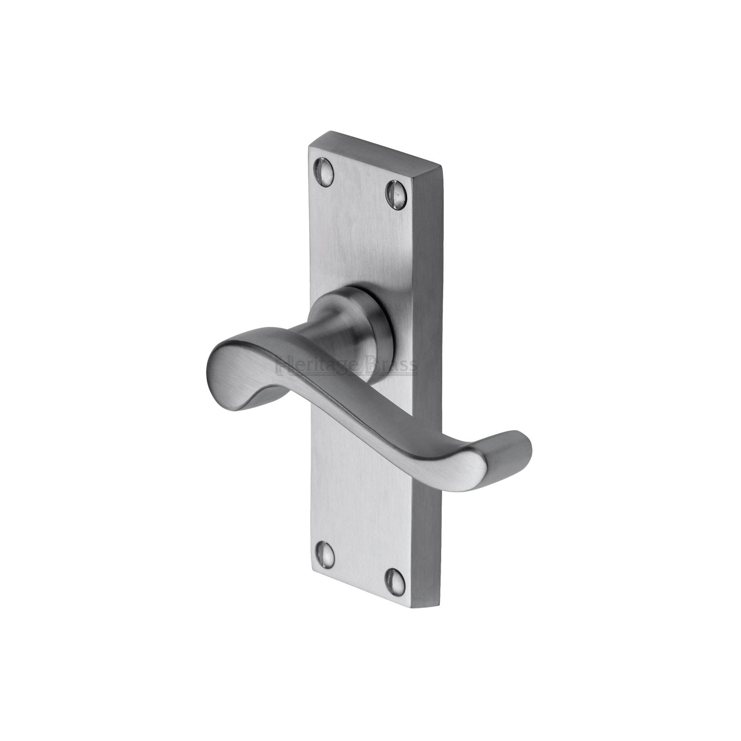 Heritage Brass Door Handle Lever Latch Bedford Short Design