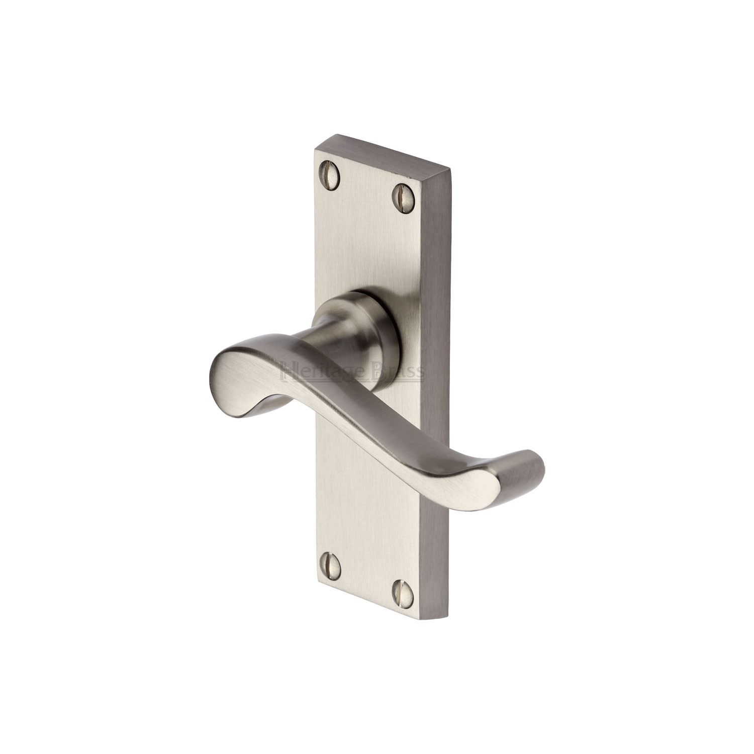 Heritage Brass Door Handle Lever Latch Bedford Short Design