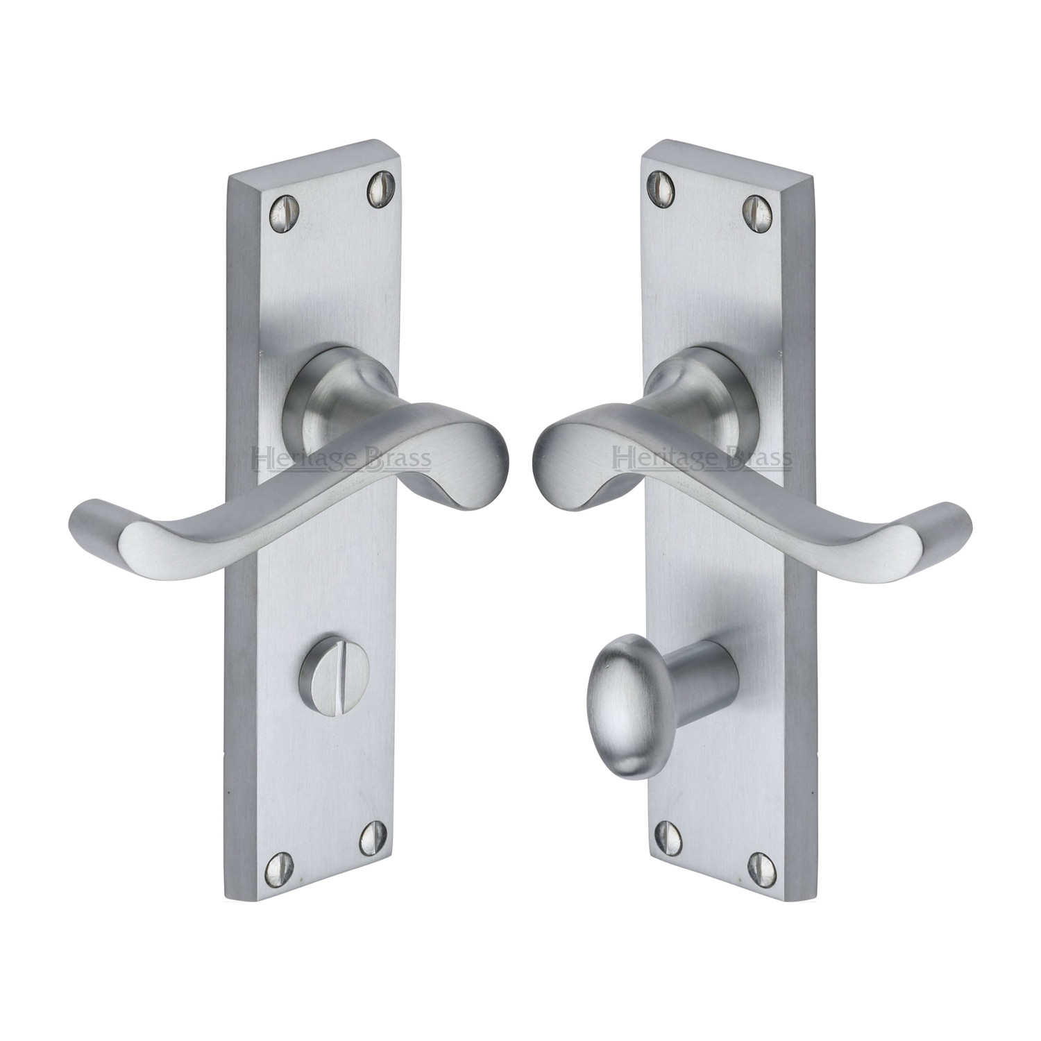 Heritage Brass Door Handle for Bathroom Bedford Design