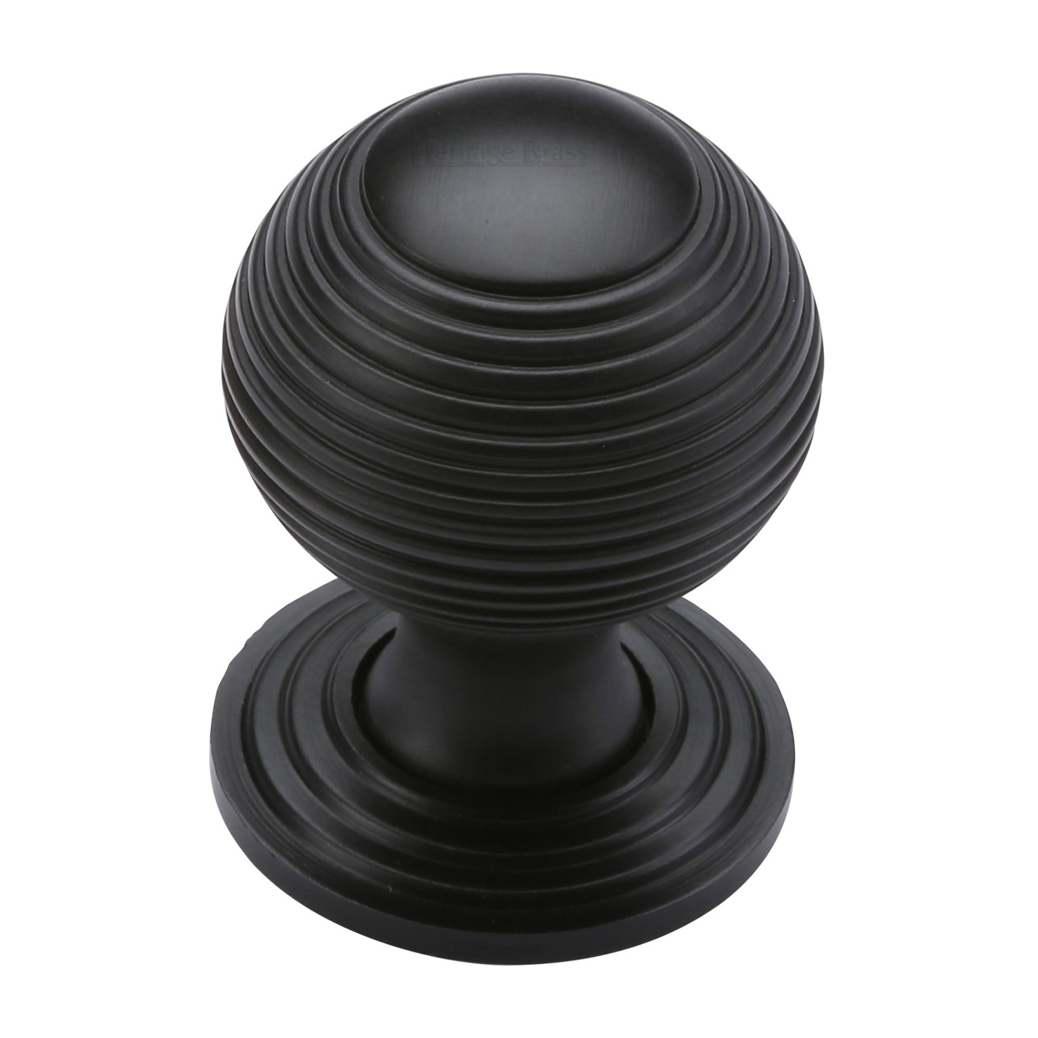 Heritage Brass Cabinet Knob Reeded Design 32mm
