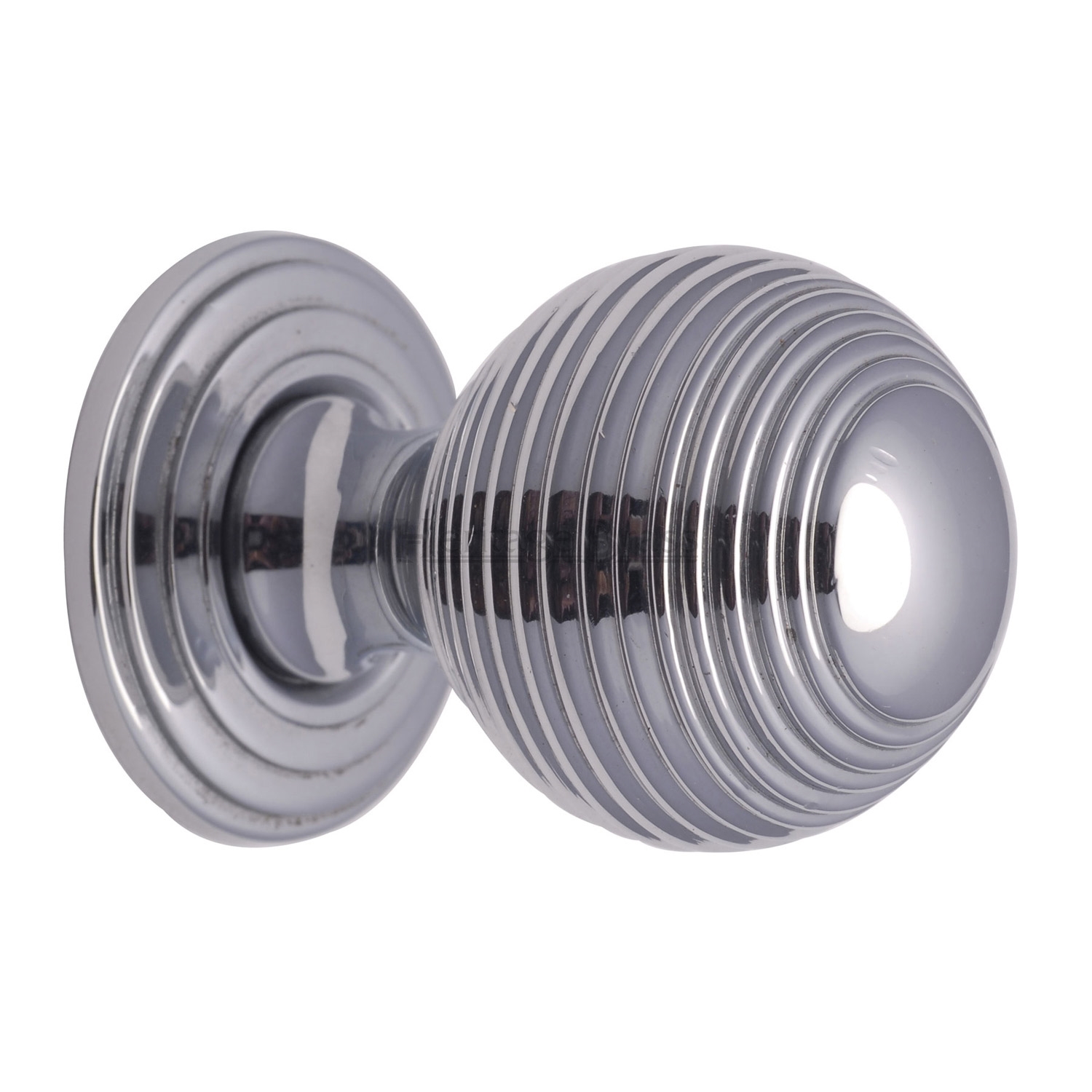 Heritage Brass Cabinet Knob Reeded Design 32mm