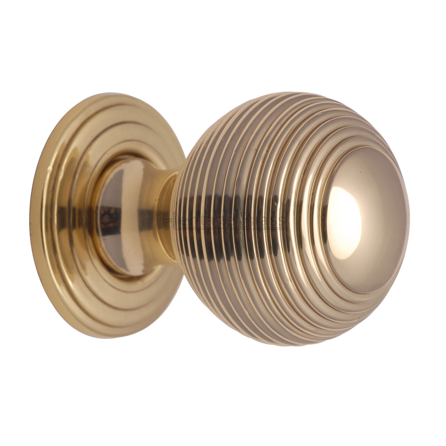 Heritage Brass Cabinet Knob Reeded Design 32mm