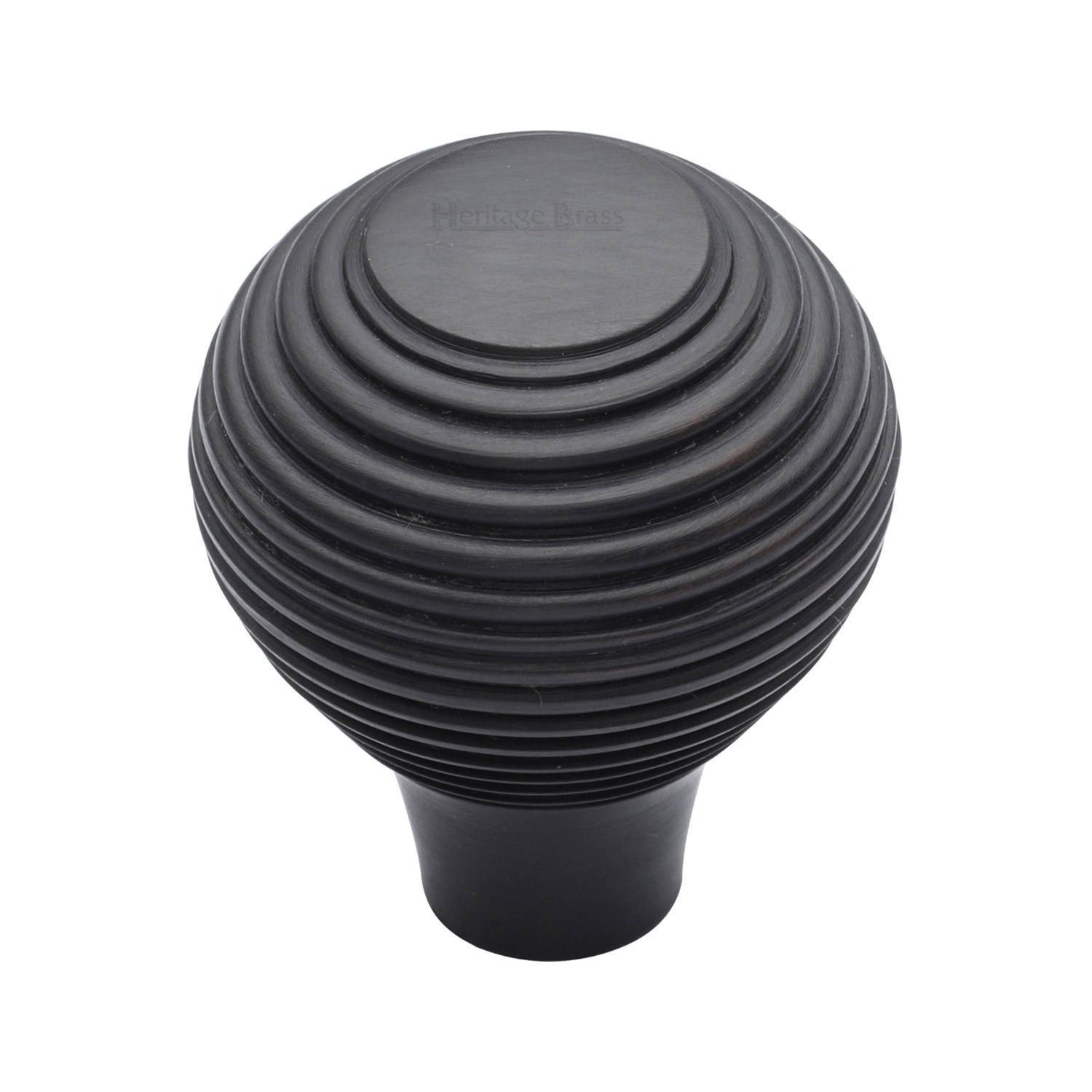 Heritage Brass Cabinet Knob Reeded Design 38mm