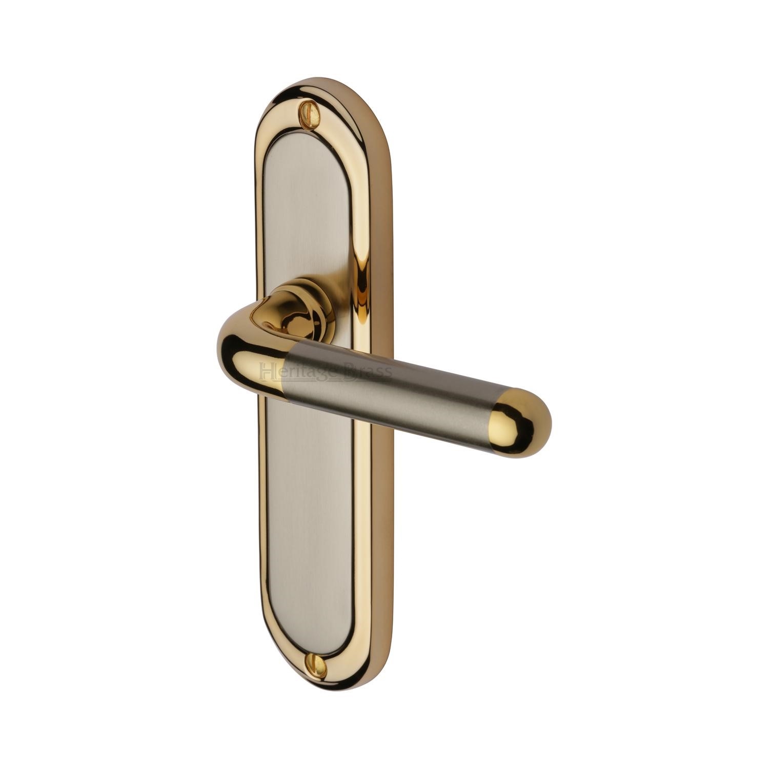 Heritage Brass Door Handle Lever Latch Vienna Design
