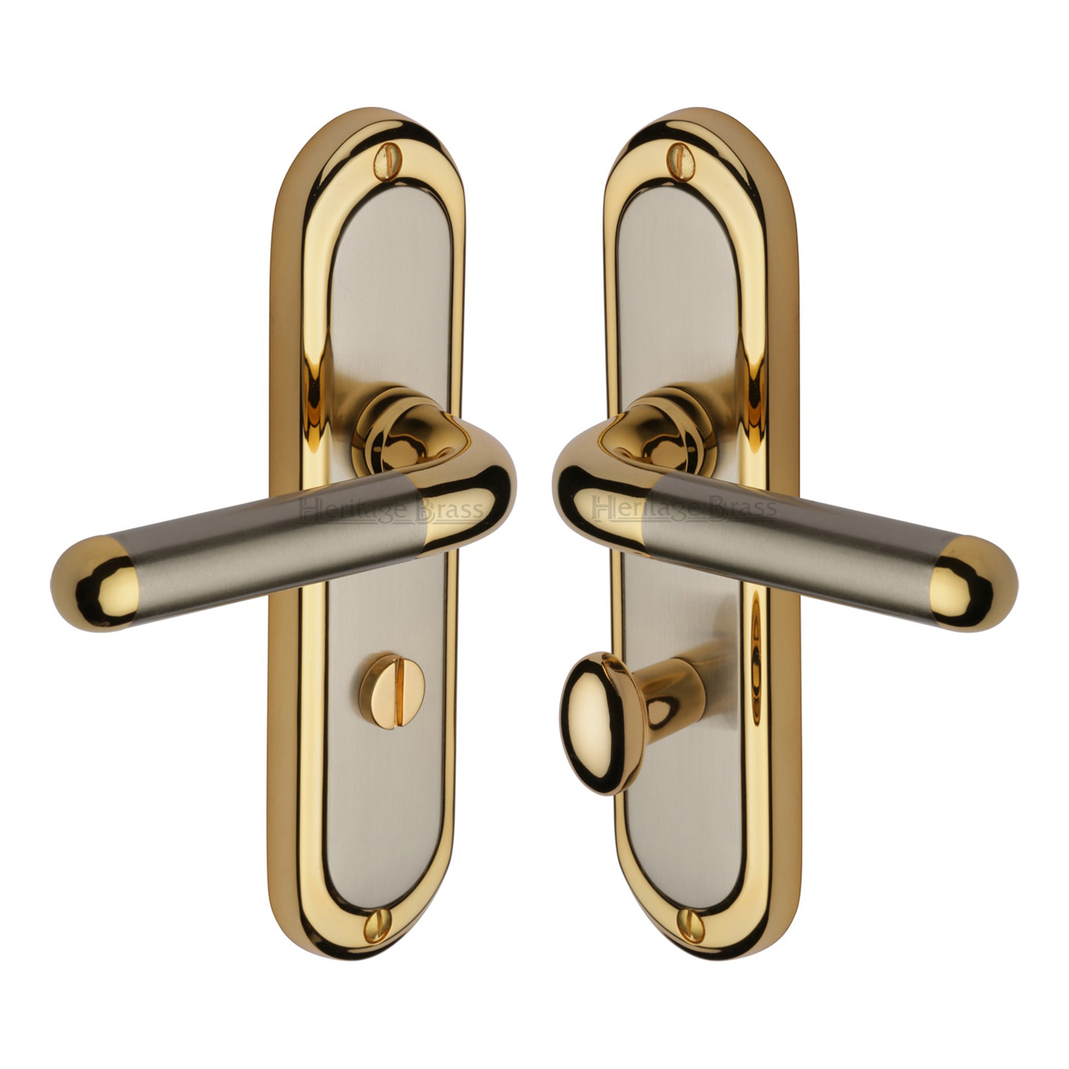 Heritage Brass Door Handle for Bathroom Vienna Design