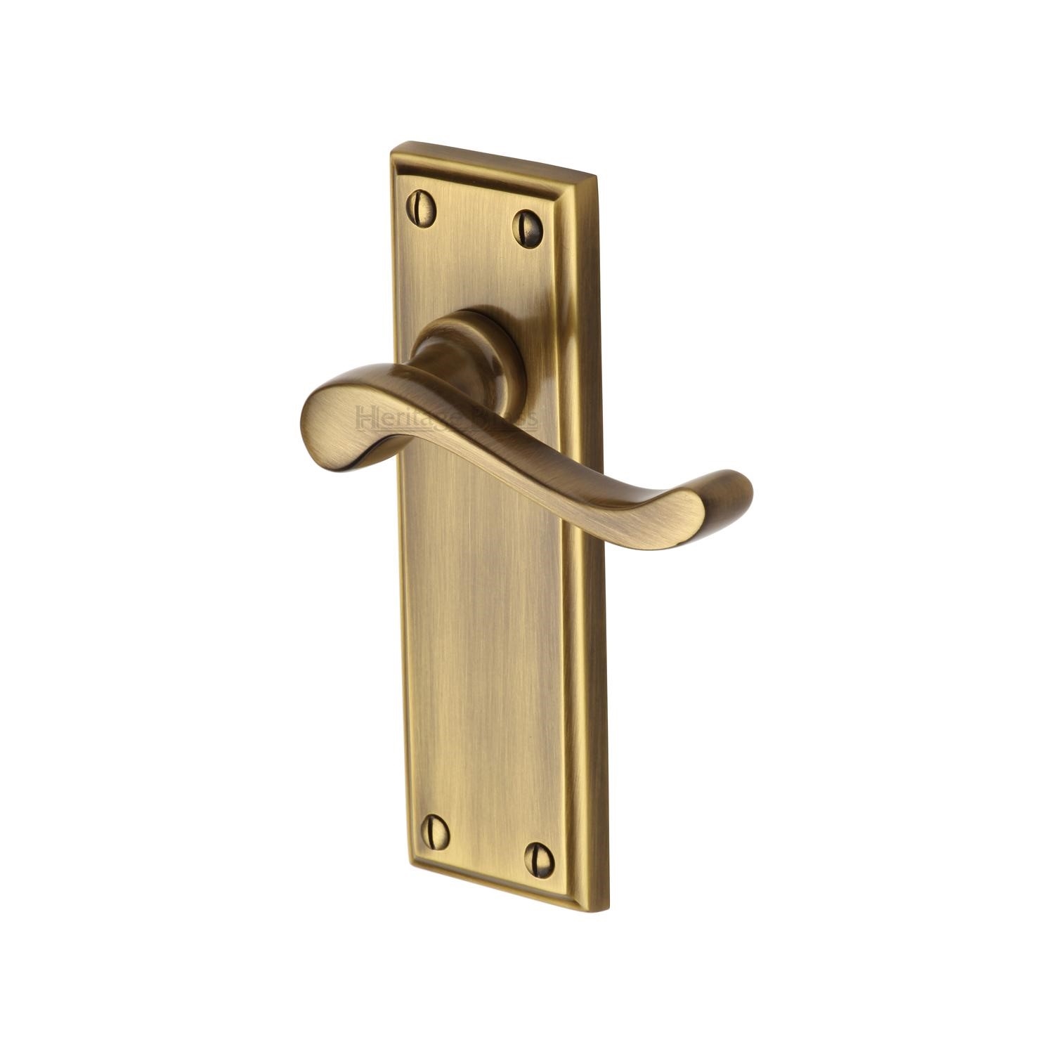 Heritage Brass Door Handle Lever Latch Edwardian Design