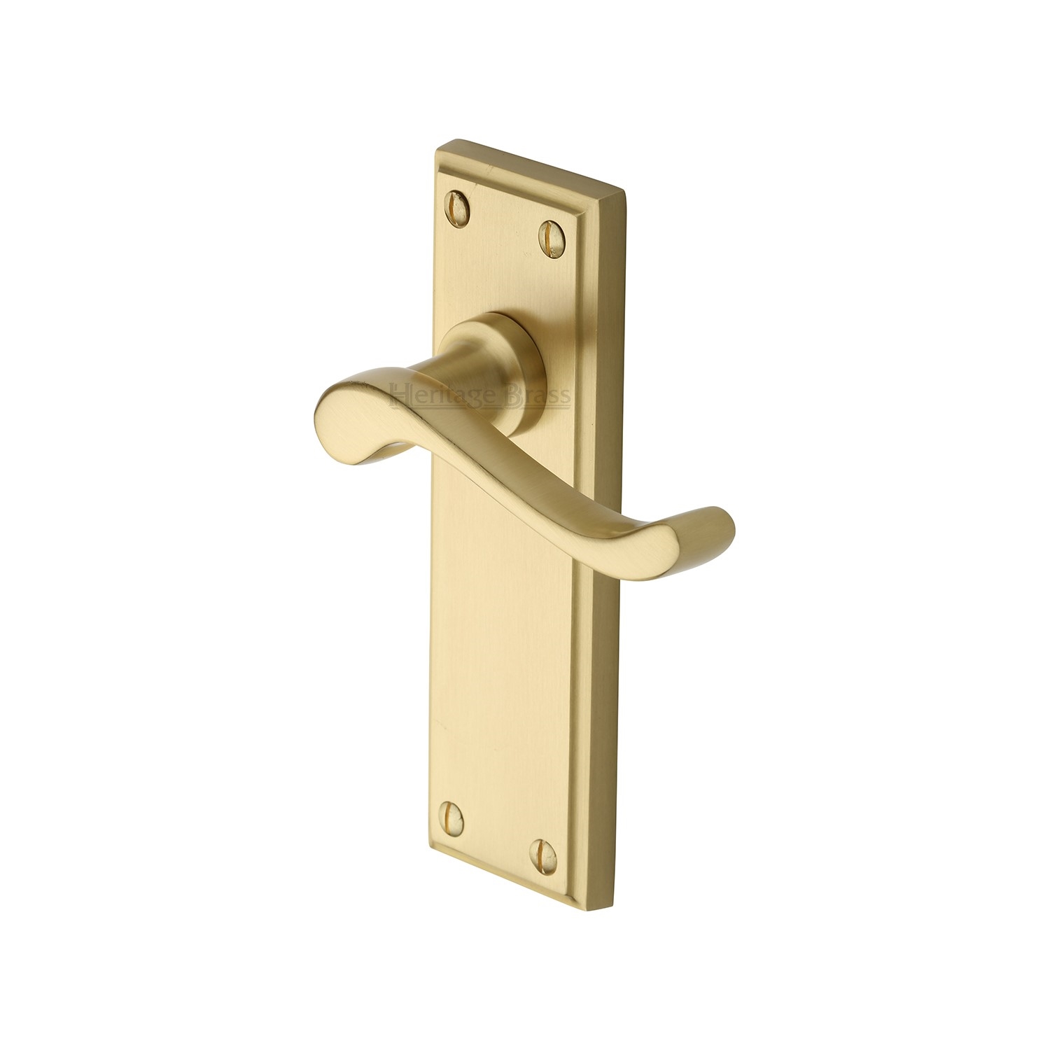 Heritage Brass Door Handle Lever Latch Edwardian Design