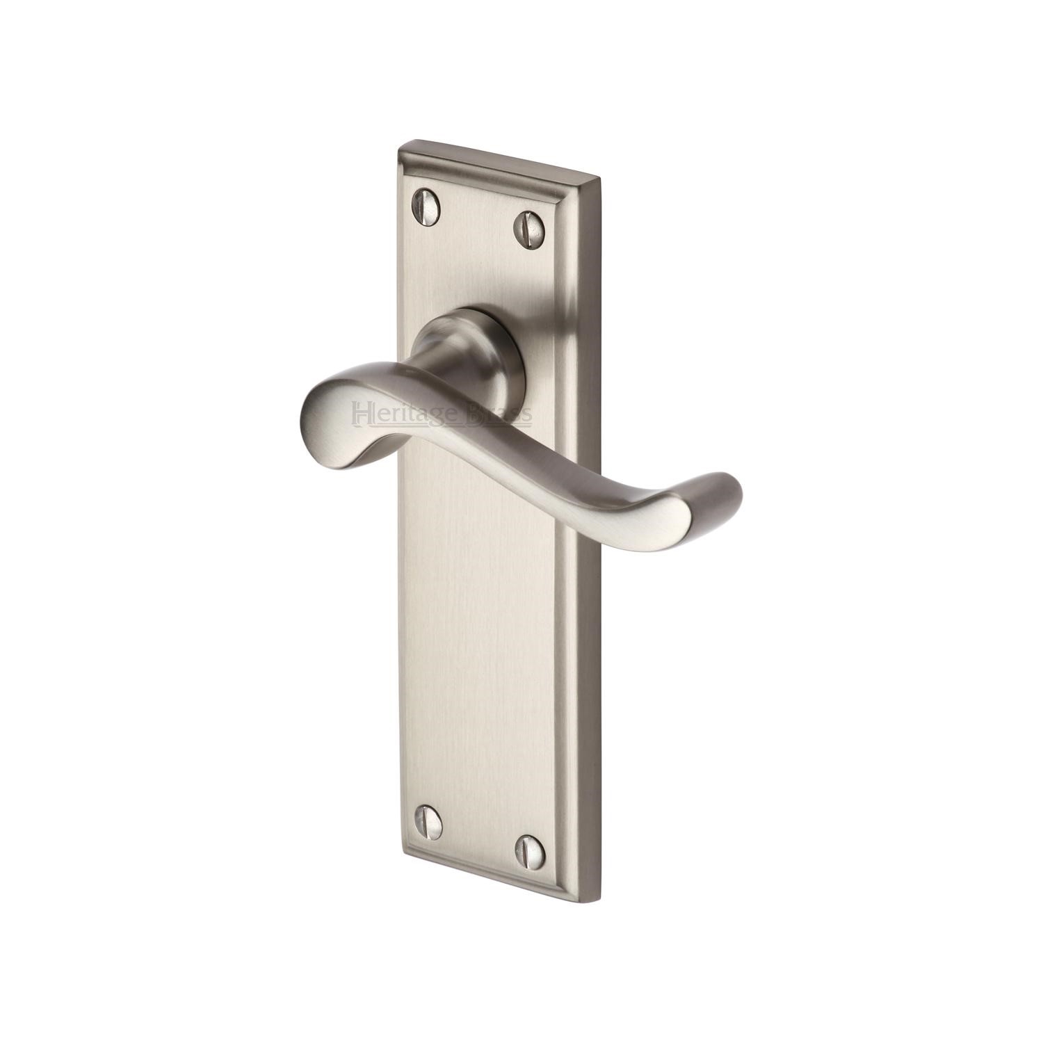 Heritage Brass Door Handle Lever Latch Edwardian Design
