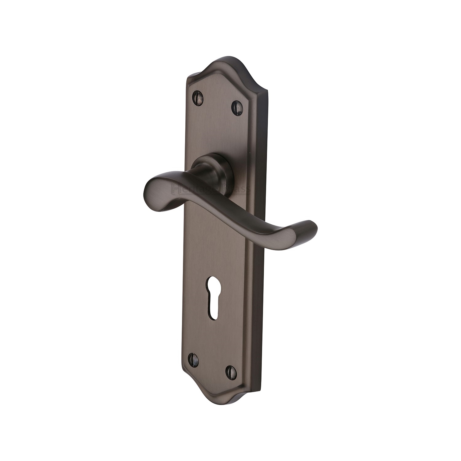 Heritage Brass Door Handle Lever Lock Buckingham Design
