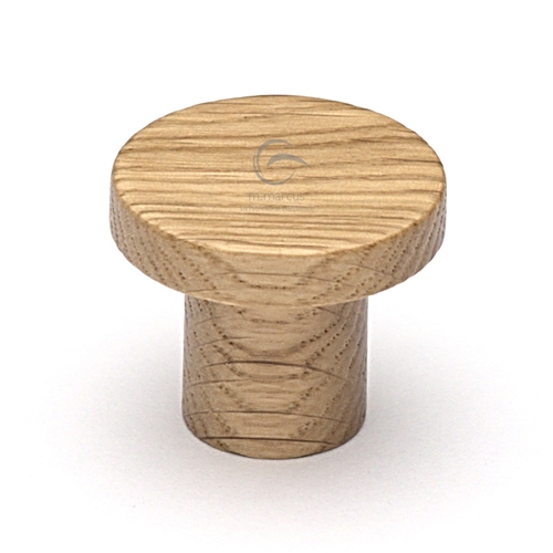 Wooden Cabinet Knob Circum Design - 48mm - Oak Finish