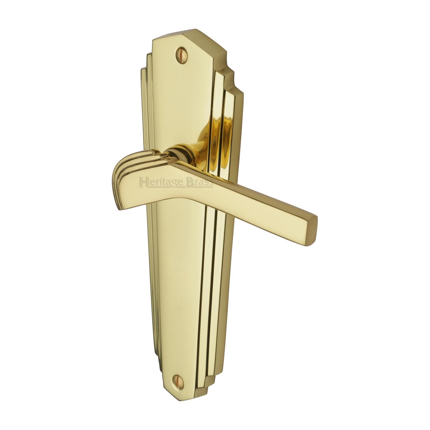 Heritage Brass Door Handle Lever Latch Waldorf Design