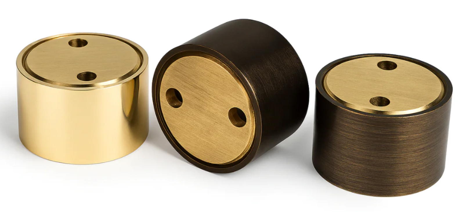 Premium Invisi Sockets for Round Wardrobe Rail - 25mm Diameter Ø - Aztec Bronze Light