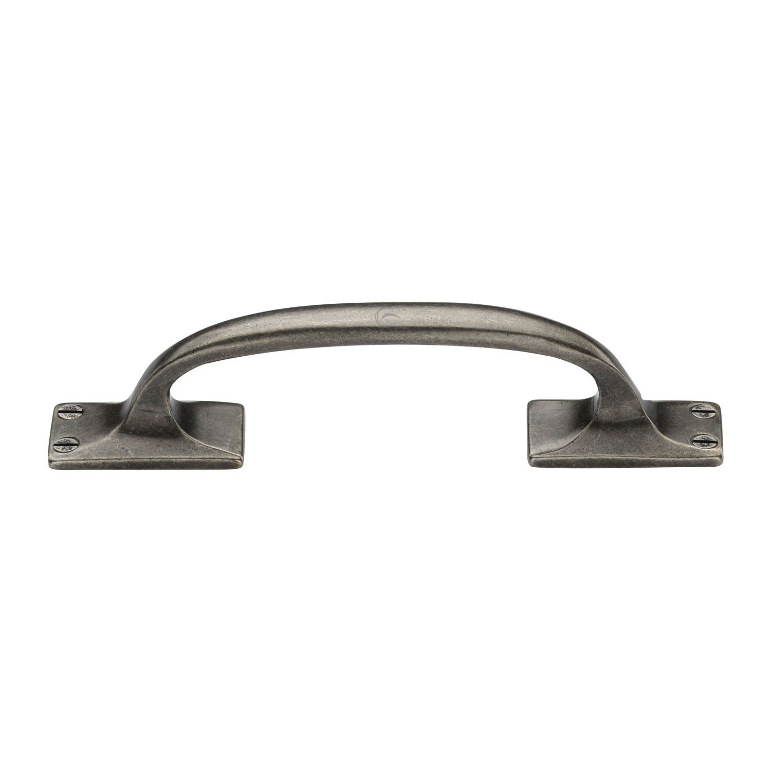 White Bronze Rustic Cabinet Pull Offset Design 159mm