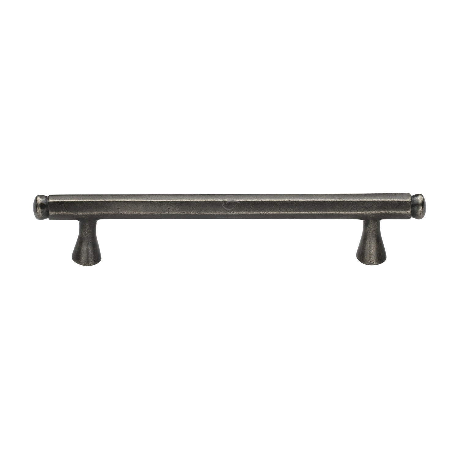 White Bronze Rustic Cabinet Pull Hexagon Design 192mm c/c