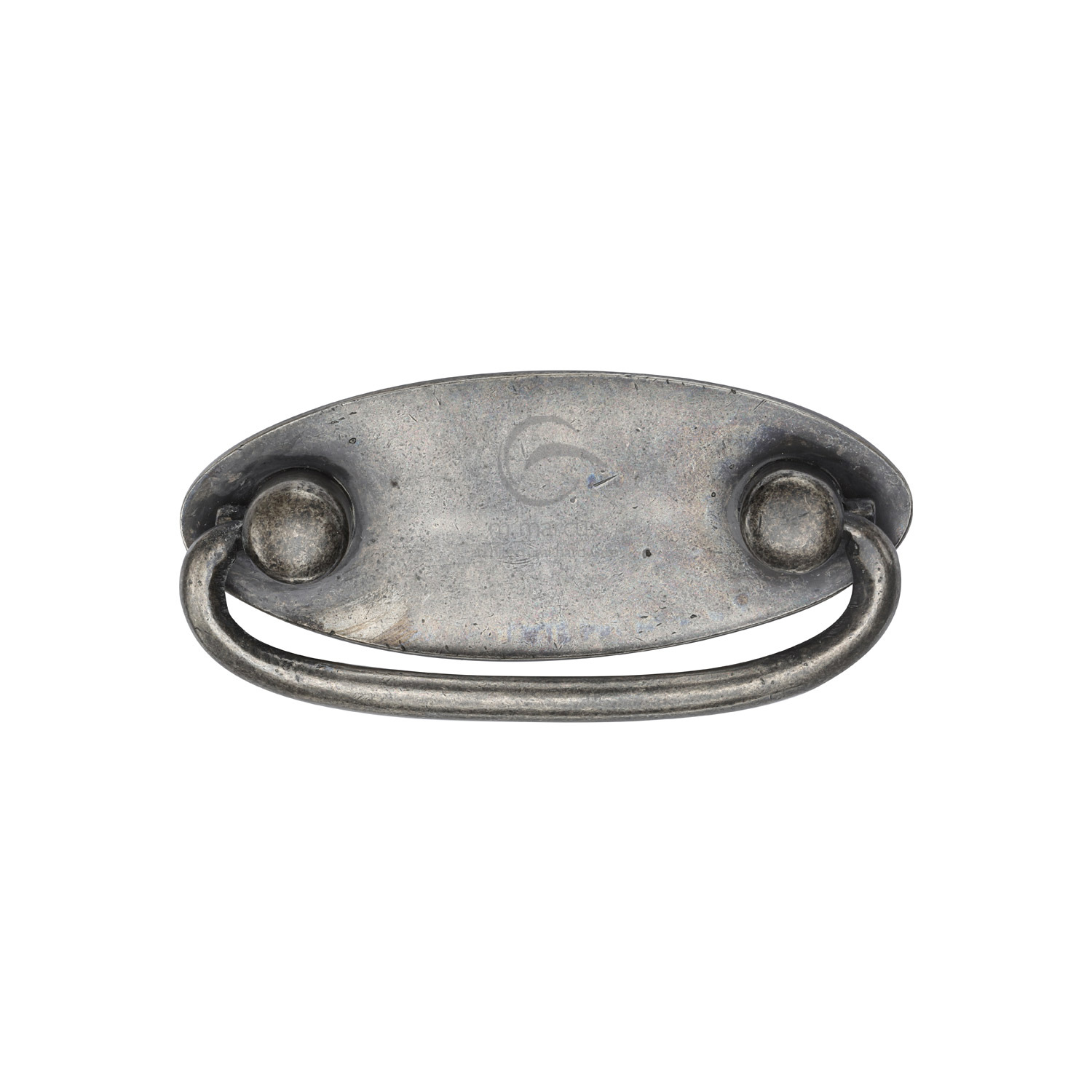 White Bronze Rustic Oval Drop Pull