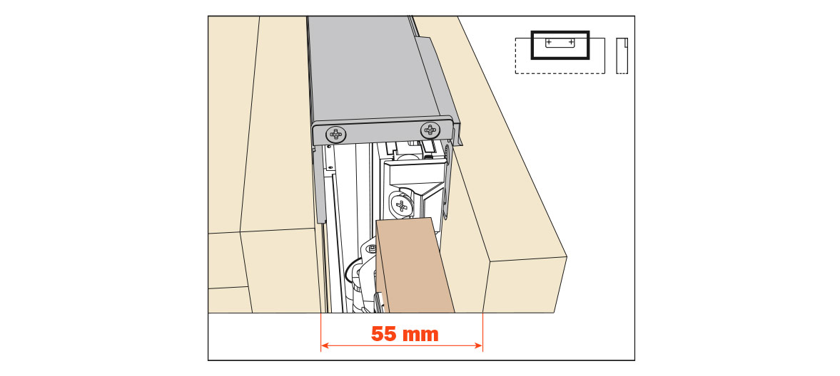 Salice Exedra Side Panel Connector Kit