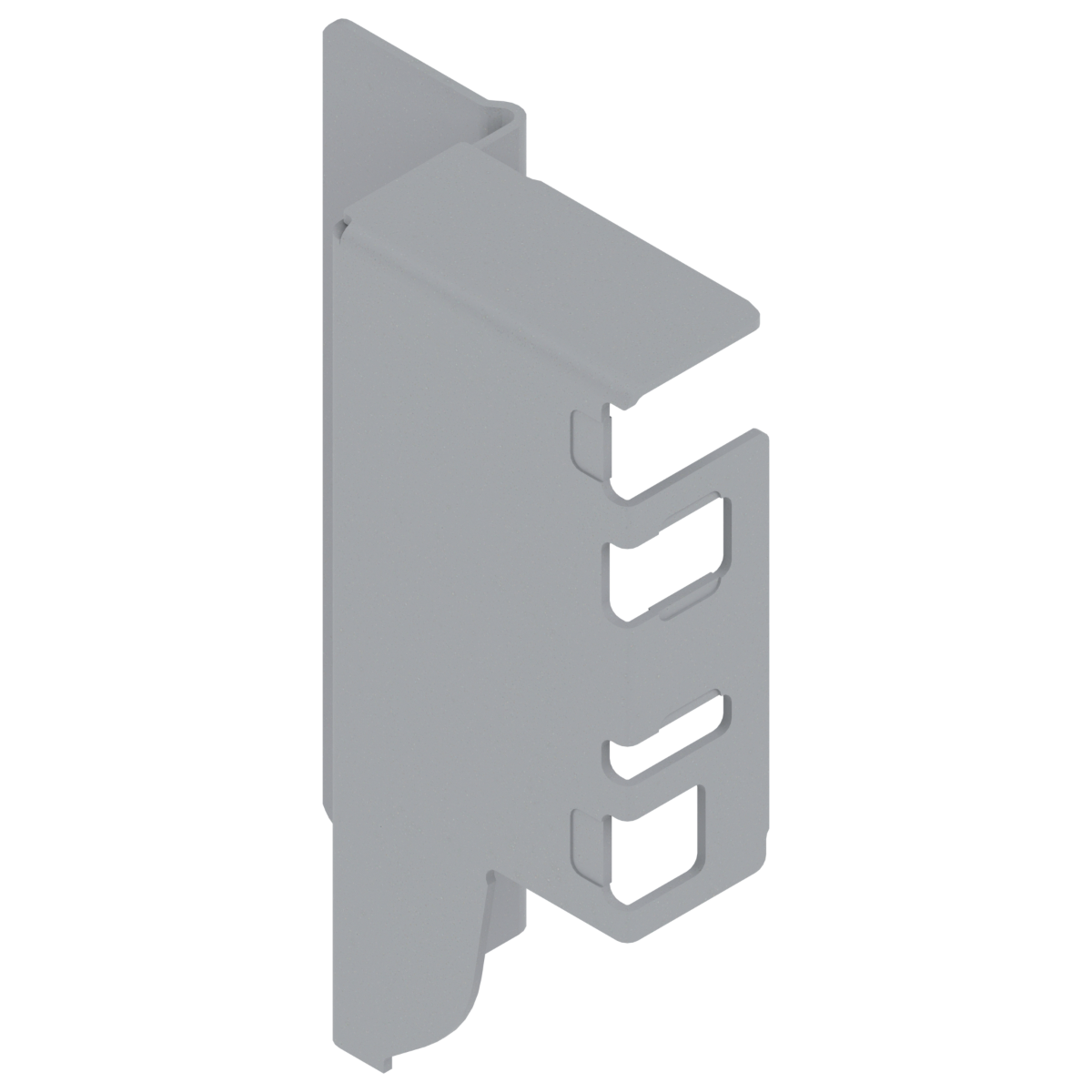 Blum Tandembox Back Fixing Bracket - 'M' Height R9006 - Grey