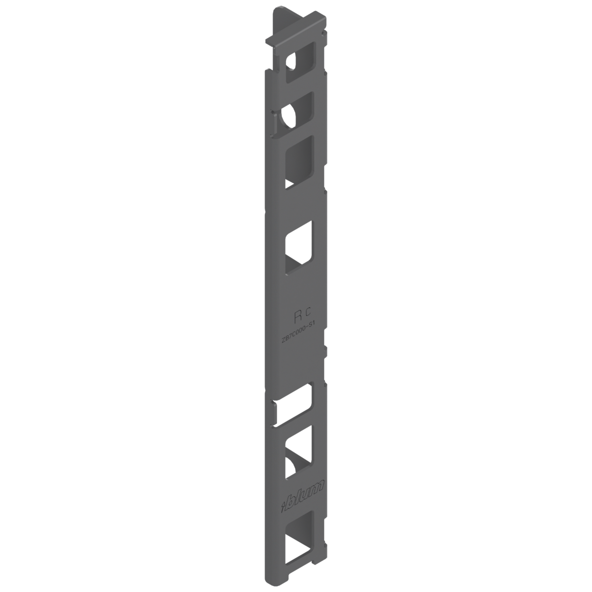 Blum Legrabox Back Fixing Bracket - 'C' Height ( 177.5mm) - Orion Grey
