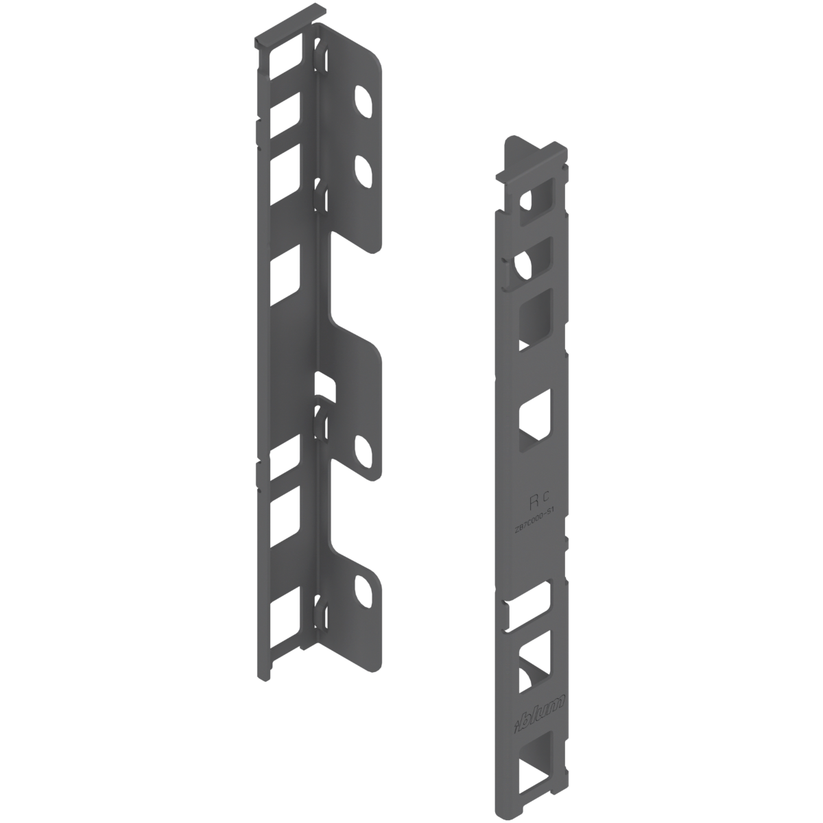Blum Legrabox Back Fixing Bracket - 'C' Height ( 177.5mm) - Orion Grey