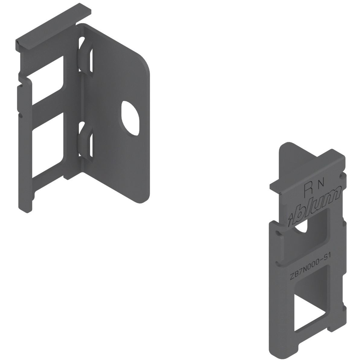 Blum Legrabox Back Fixing Bracket - 'M' Height (66.5mm) - Left & Right Hand