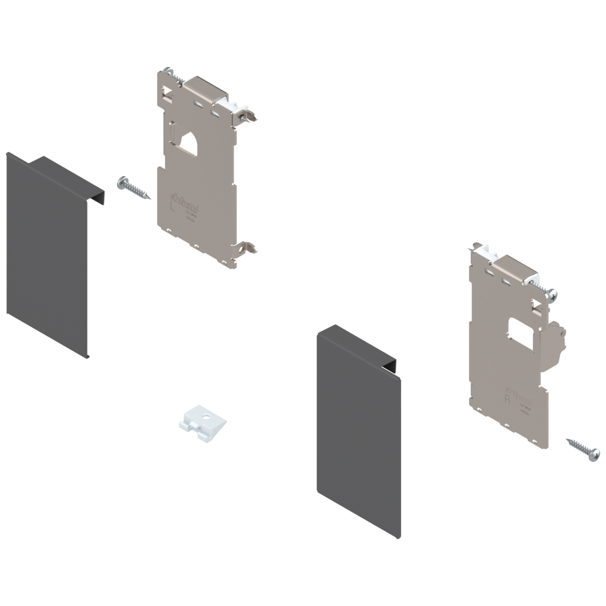 Blum Legrabox Connector Brackets - 'M' (90.5mm) Height - Inner Drawer Front