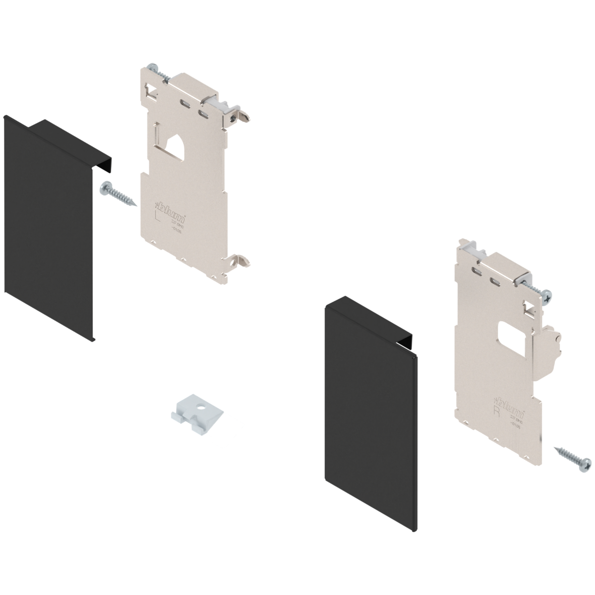 Blum Legrabox Front Inner Drawer Connector Brackets - 'M' Height (90.5mm)