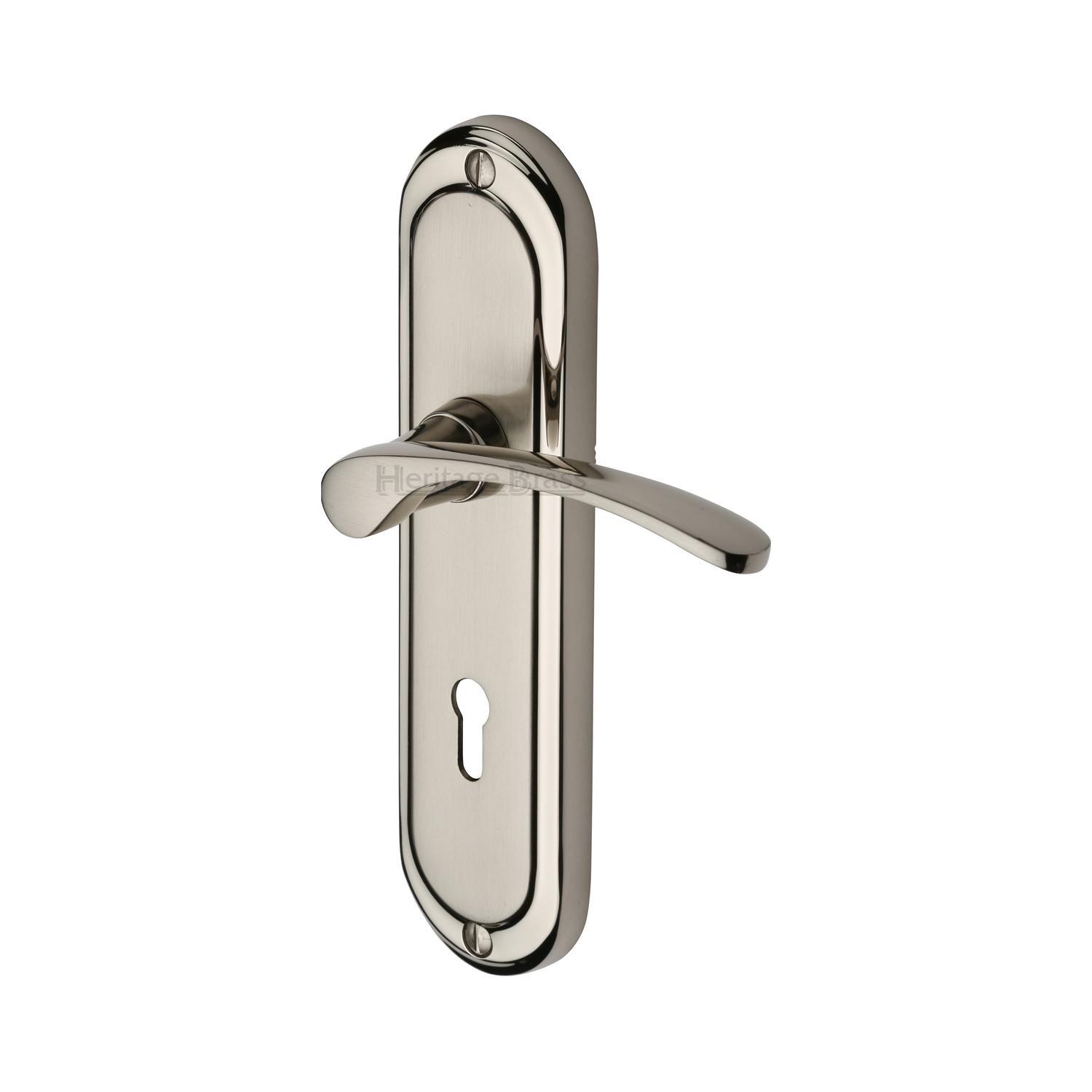 Heritage Brass Door Handle Lever Lock Ambassador Design