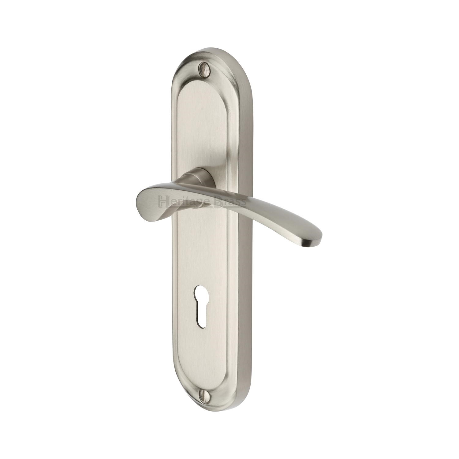 Heritage Brass Door Handle Lever Lock Ambassador Design
