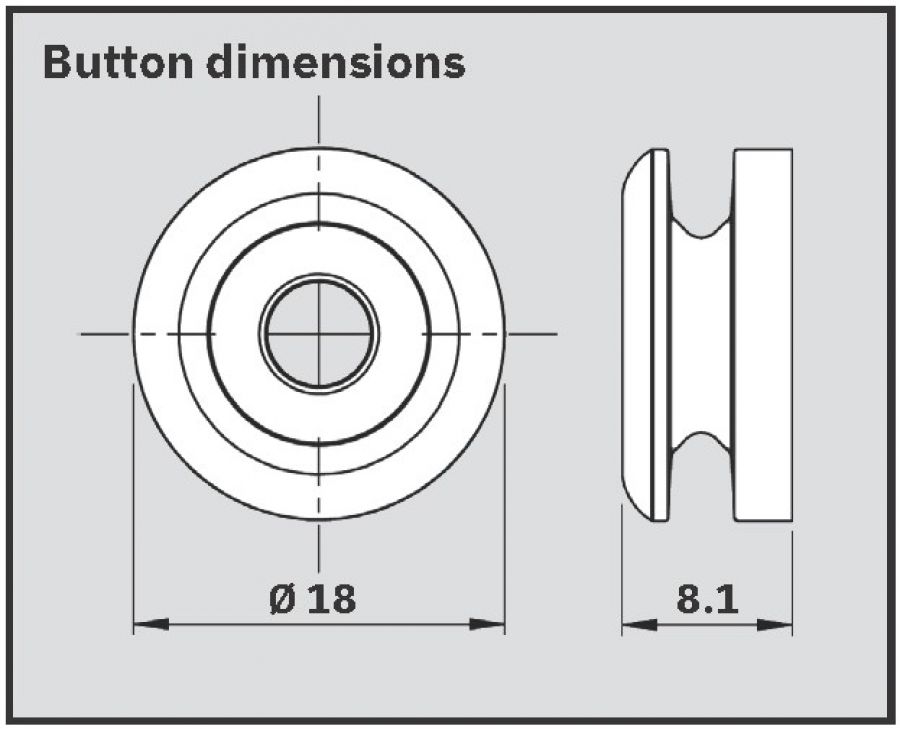 Button-fix™ Button for CSK Wood Screw
