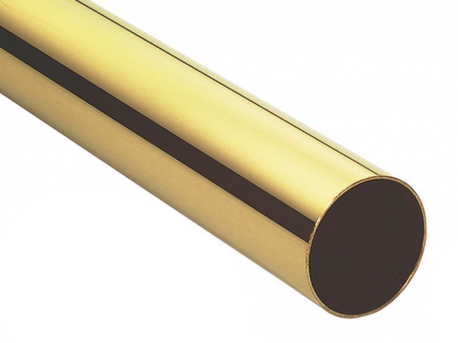Premium Round Solid Brass Wardrobe Rail - 19mm Diameter Ø