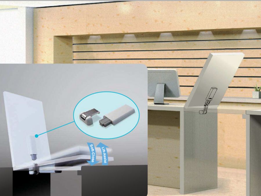 Lamp Light Lift-Assist Damper for Counter Flaps