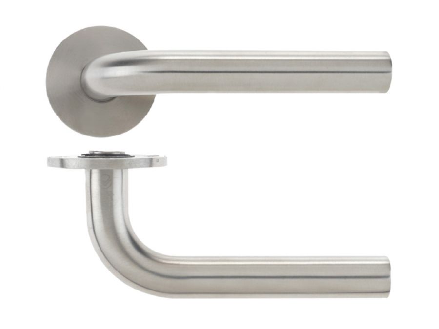 19mm Straight Lever Handles on Un-Sprung Rose - 52 x 4mm