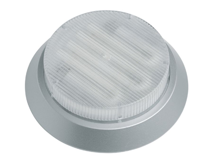 GX53 Downlight with Bare Wire Ends - Satin Silver Racquet Style Switched