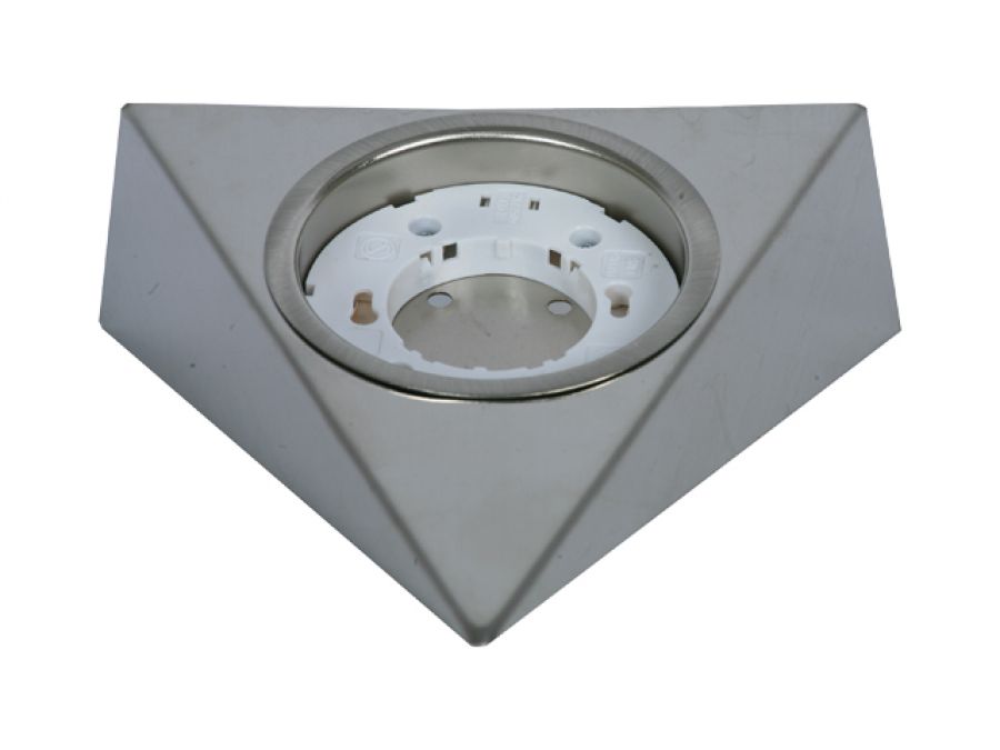 GX53 Downlight with Bare Wire Ends - Stainless Steel Triangle