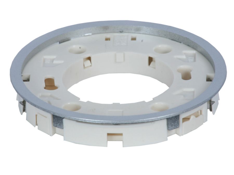 GX53 Downlight with Bare Wire Ends - Satin Silver Semi-Recessed