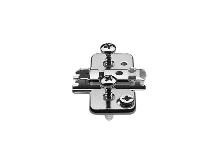 Clip Top Cruciform Cam Mounting Plate inc Screws with Split Expando Dowels - 0mm