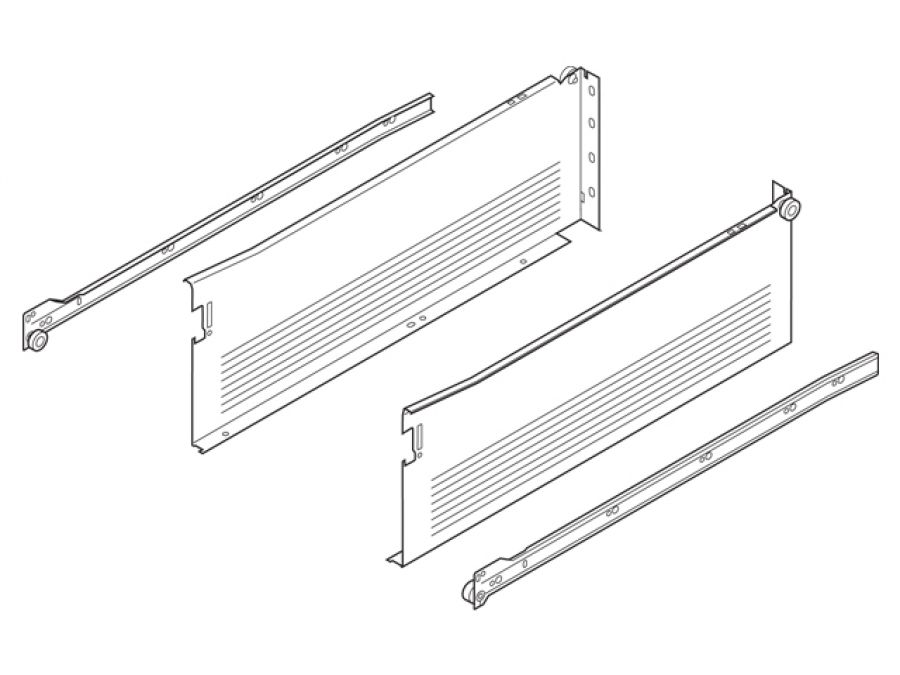 Blum Metabox Single Extension - R9001 'H' Height - Cream
